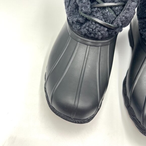 Sperry Womens Size 6 Saltwater Sherpa Black Blue Duck Boots Shoes STS87769‎ - Picture 4 of 12